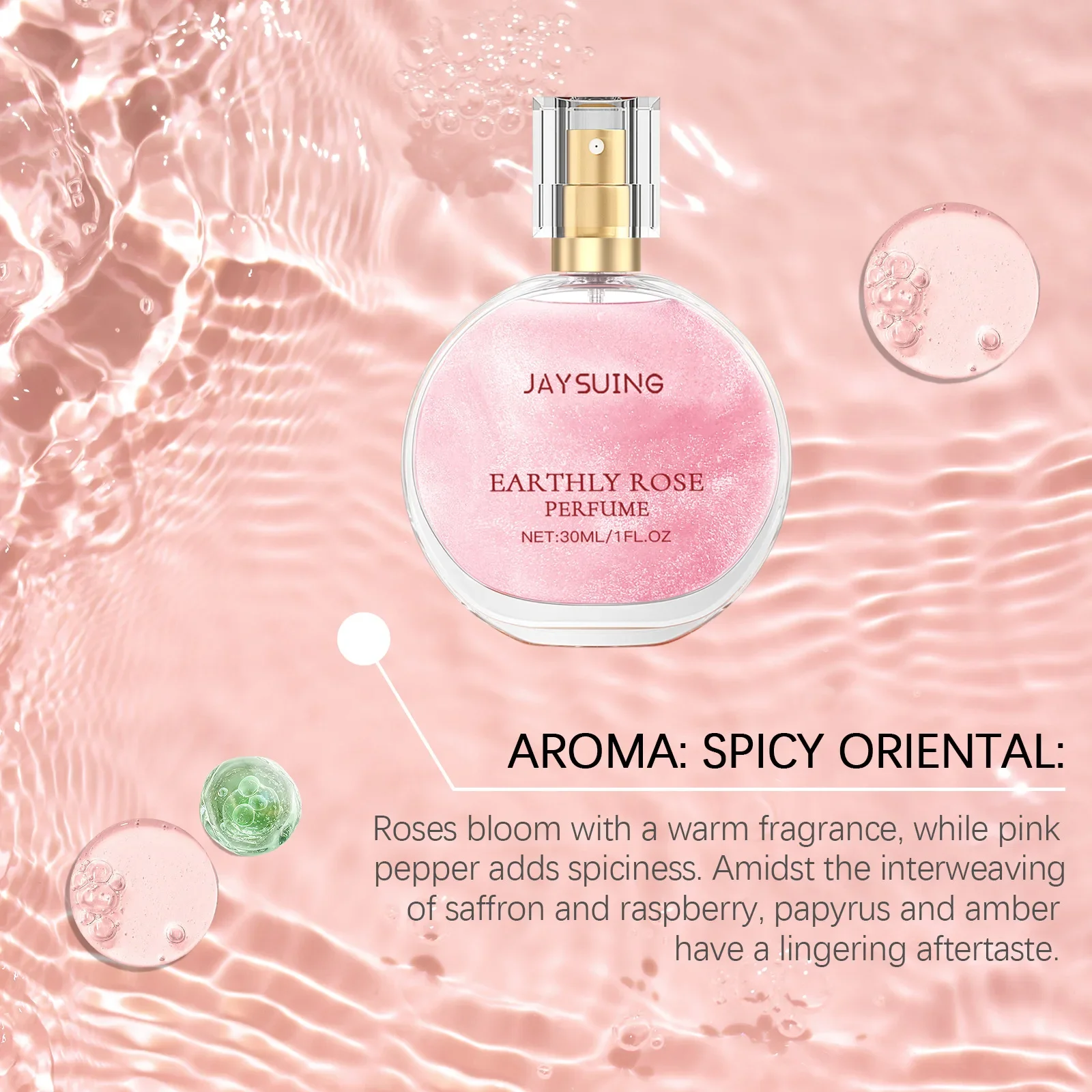 Parfum Wanita, semprotan badan aroma bunga mawar mempesona tahan lama melembabkan segar aroma deodoran kulit parfum pheromon