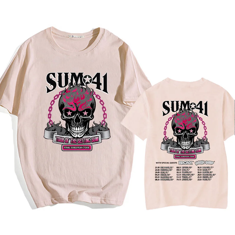 Tour of The Setting Sum Sum41 T-shirt Cotton Summer High Quality Mens Tshirts Round Neck Casual Hip Hop Gothic Tee-shirt Unisex