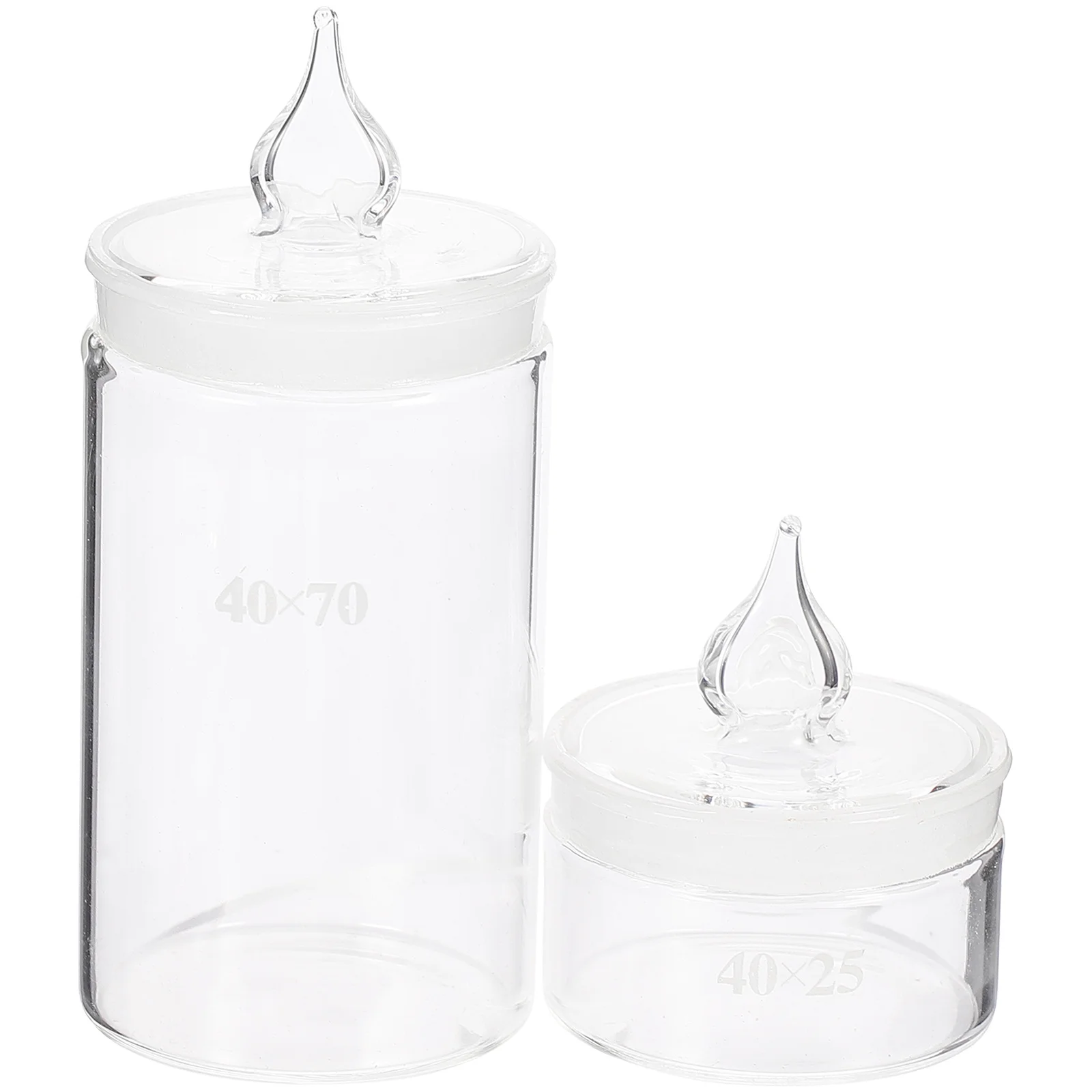 

2Pcs Glass Weighing Bottles Durable Professional Laboratory Sampling Jar Accurate Experiment Tool Laboratory Weighing Holder