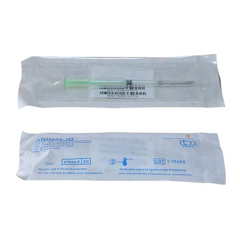 ICAR FDX-B RFID 마이크로칩, 동물 주사기, 소 주사기, X 50 개, 2.12x12mm