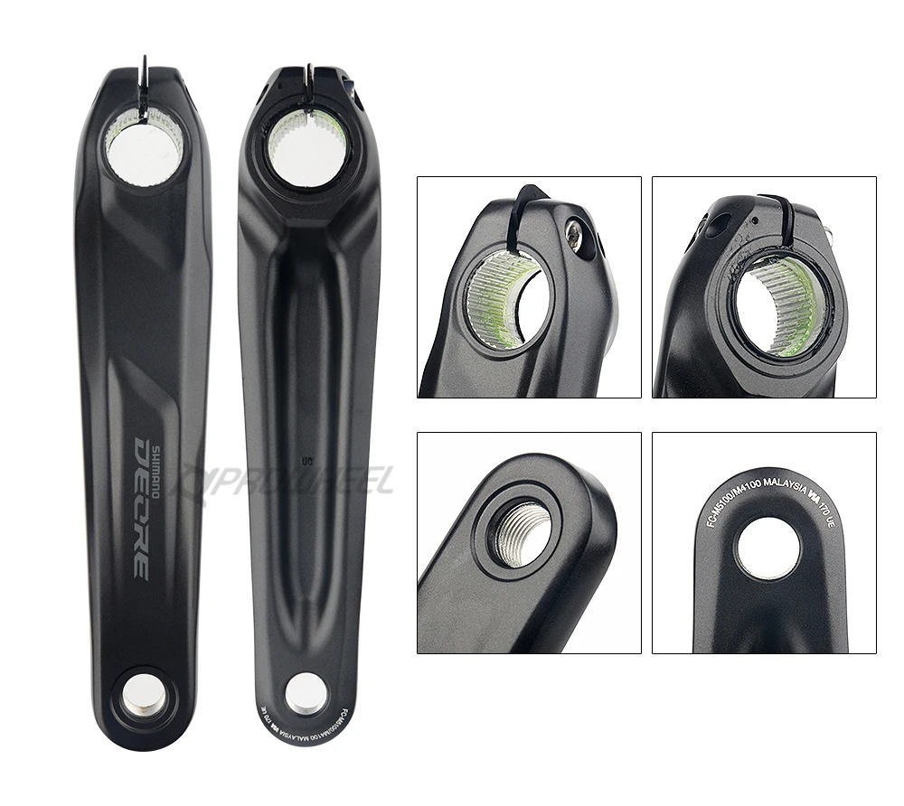 SHIMANO Deore FC M5100 Kurbelgarnitur 1x11Speed MTB Kettenrad Mountainbike Crankarm 170/175mm 34T/36T 11V Crankit BB MT500 MT501 BB52 – Detail 15
