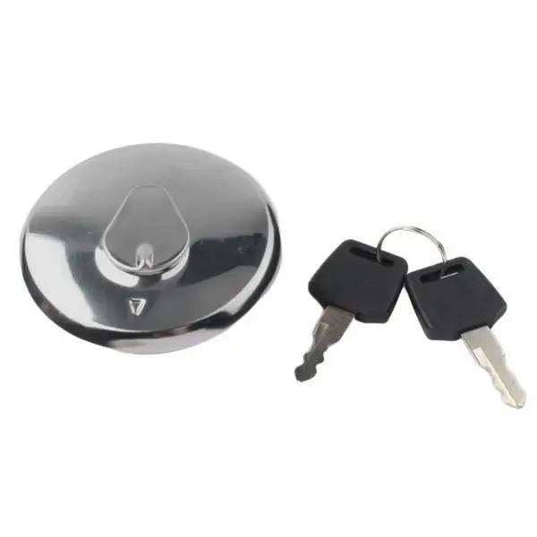 Motorcycle Tank Cover Silver Aluminum Alloy Fuel Gas Cap Replacement Secure Lid for Suzuki GN125 Motorbikes
