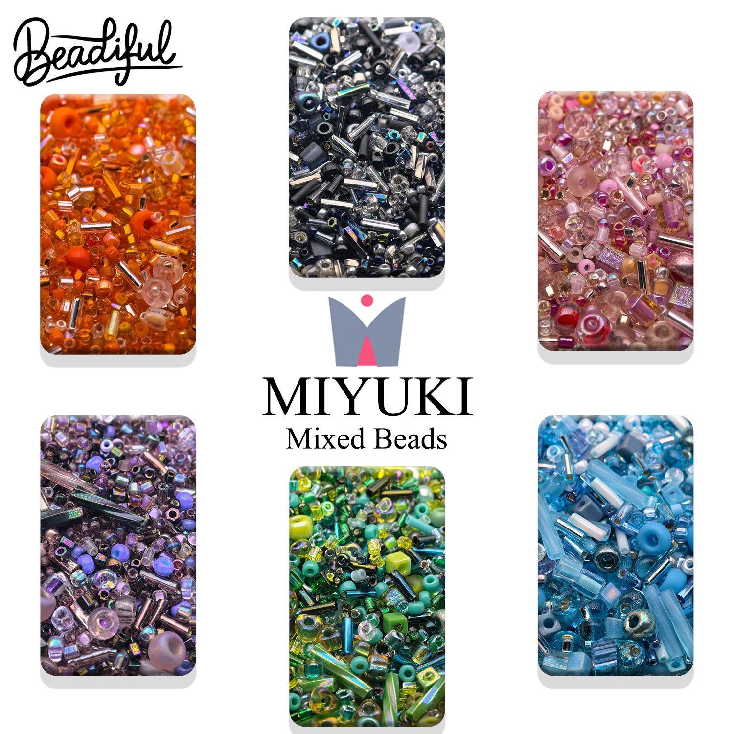 

10g Approx. 1000pcs MIYUKI Mixed Beads for DIY Beading, Craft Projects and Creative Design Beads & Bead Assortments