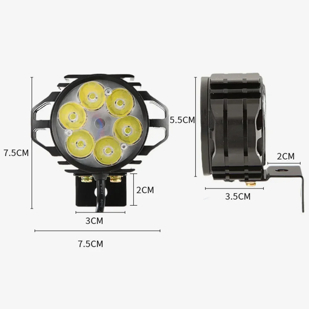 Ebike Front Light LED Headlights 4pin 3pin For Electric Bicycles Motorcycle Waterproof Design For 36V 48V Battery Horn Headlight