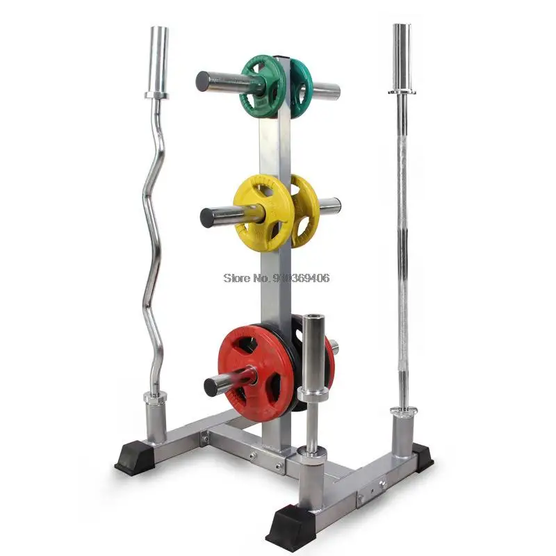 

Indoor Barbell Rack, Barbell Bar Austrian Bar Storage Bracket, Gym Large Hole Dumbbell Rack Height 110CM