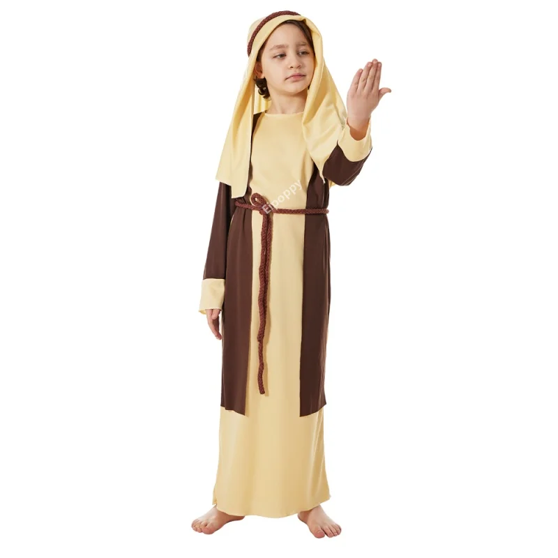 Saint Joseph Biblical Religious Child Arabian Costume Halloween Boys Cosplay Outfits Carnival Easter  Fancy Dress