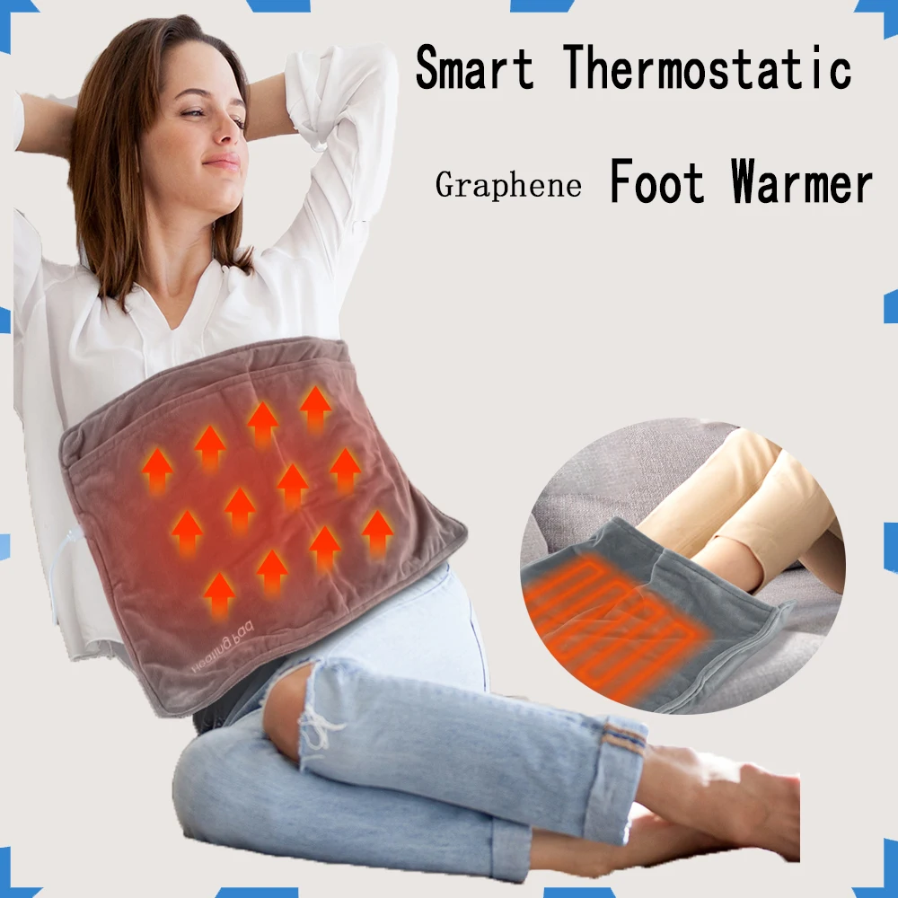 Smart Thermostatic Foot Warmer Graphene Heating Electric USB Bag Keeping Winter Constant Temperature Office Home