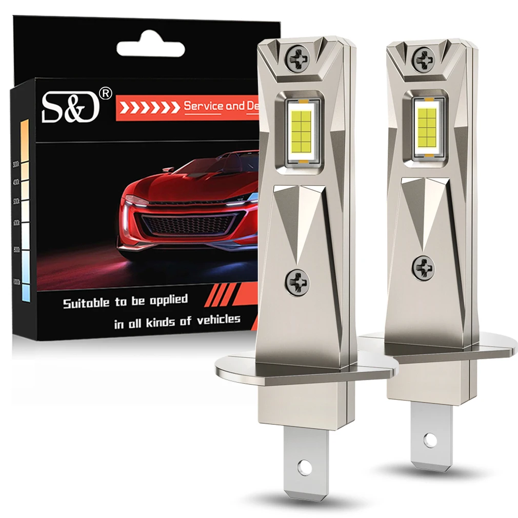 

20000Lm H1 Led Headlight Super White Bulbs 3570 Csp Chip 6000k Front Light 1:1 Mini 12v Auto Driving Light Lamp