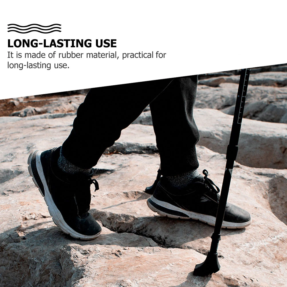 

3Pcs Pole Tip Cover Heavy-Duty Rubber Hiking Stick Tip Protector Anti-Slip Trekking Pole Accessory Outdoor Use