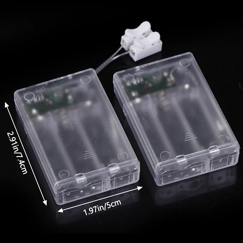 3Slots 4.5V AA Constant Light Flashing Dual Function Battery Box For DIY Model Led Lamp Connect Sand Table Diorama Scene