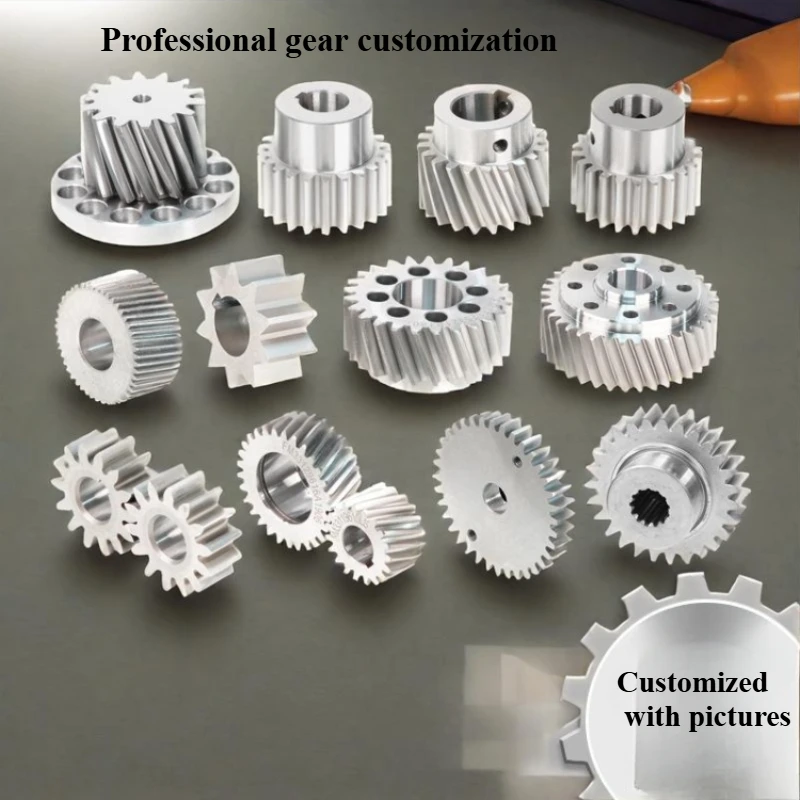 Customized Straight Teeth, Helical Teeth, Cylindrical Teeth, Precision Spiral Bevel Gears, Machined According To Drawings