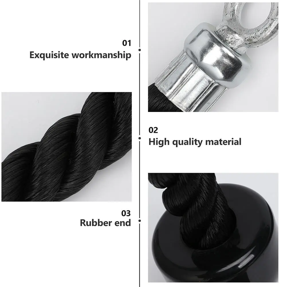 

2 pcs Over-Sized Pull Down Cord For Workout Fitness Heavy Duty Triceps Rope Attachment Cable Machine Gym Supplies Single Grip