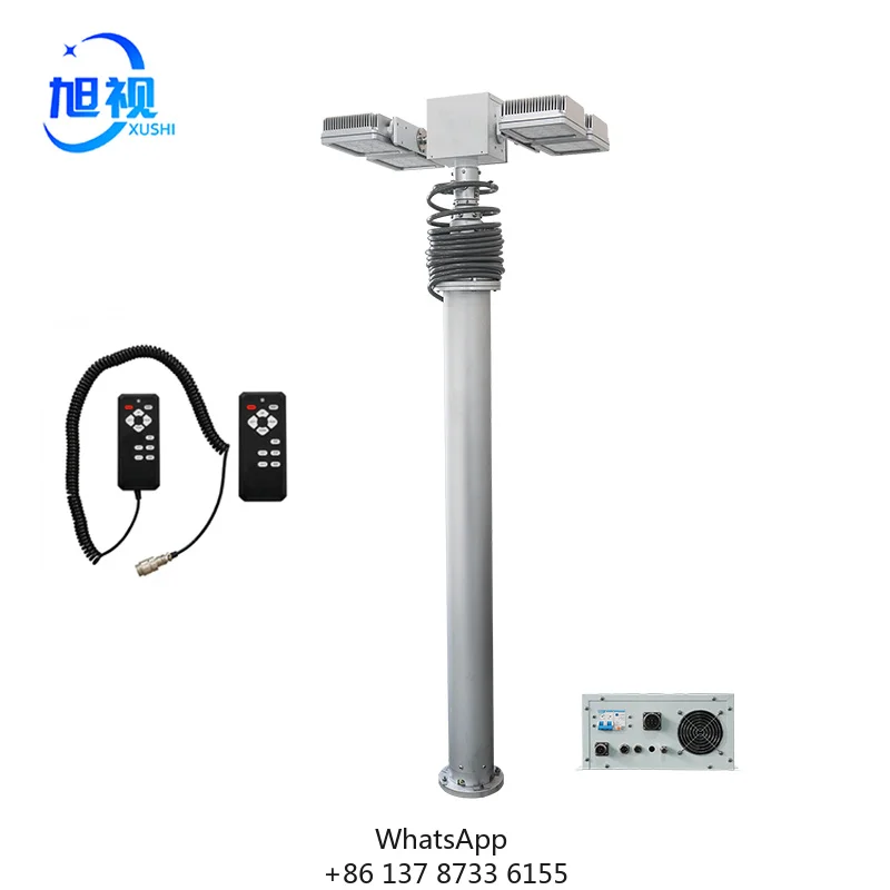 Building Tower Lights 9 12 Metre Led 100w With Camera 12V Light House Tower Mobile Light Mast Tower Telescopic