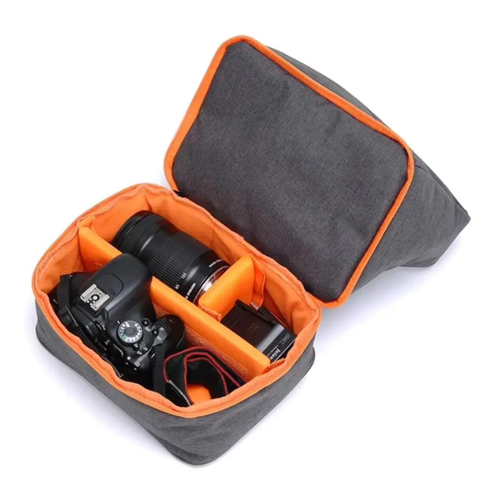 Bolsa para câmera dslr de ombro único, partição de inserção, divisor acolchoado, bolsa para fotografia, lente à prova d'água, bolsa para câmera