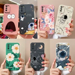 Case For Xiaomi Poco M3 Pro Floral Soft Liquid Silicone Camera Protection Anti Choc Back Cover For Poco M 3 Pro M3Pro Coque Capa