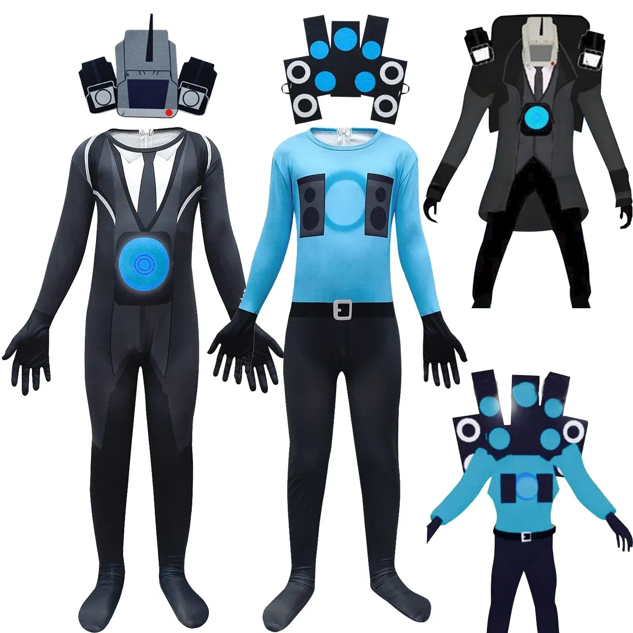

Skibidi Toilet Cosplay Costume Game Speaker Tv Kids Camcorder Children Girls Costumes Bodysuit Jumpsuit Mask Halloween for Boys