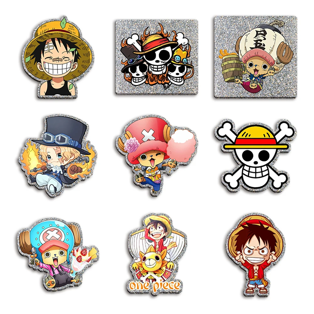 

Anime Japansese One Glitter Acrylic Cabochons for DIY Decor Keychain Phone Case Shoe Craft Supplies Jewelry Charms