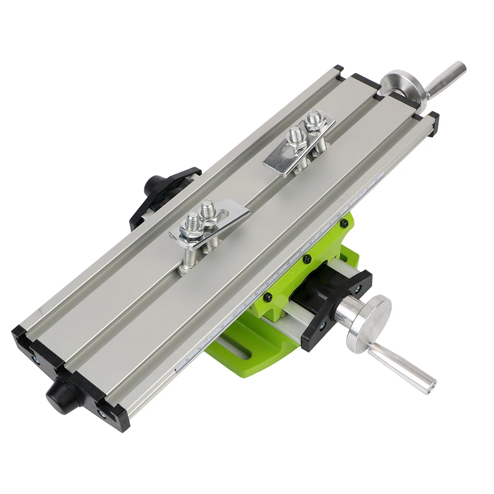 Working Table Cross Slide Table Multifunction Adjustable X-Y Axis Drill Vise Fixture Mini Precision Milling Machine Worktable