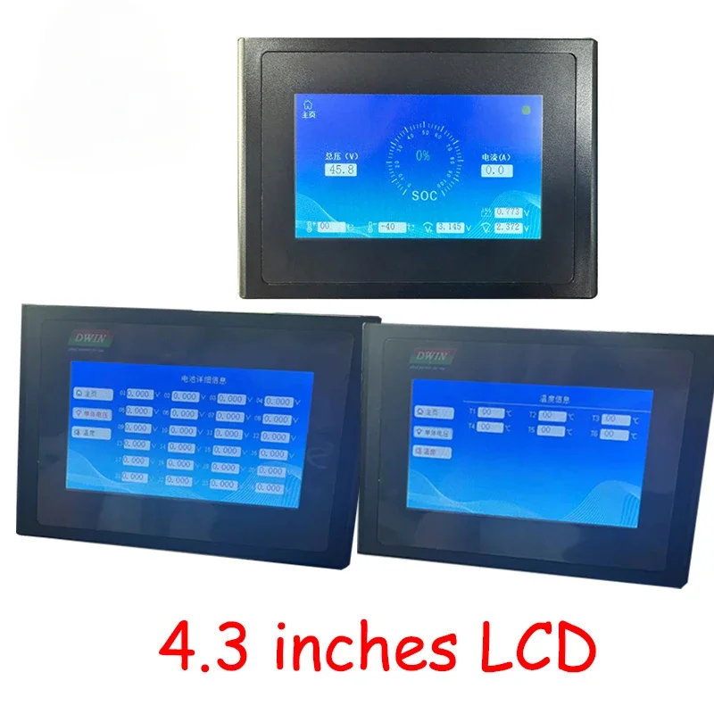 ANT BMS 2.4 3.8 4.3 inch LCD Display Screen 16S 20S 24S 22S Li-ion Lipo lifepo4 Battery Protection Board Voltage Capacity Meter