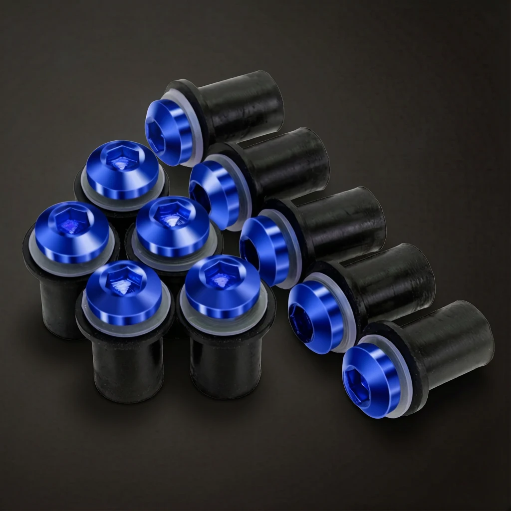 

10pcs For Suzuki GSXR 600 750 1000 K1 K2 K3 K4 K5 K6 K7 K8 K9 K11 Motorcycle Part Windscreen Bolt Windshield Screws Nut Fastener