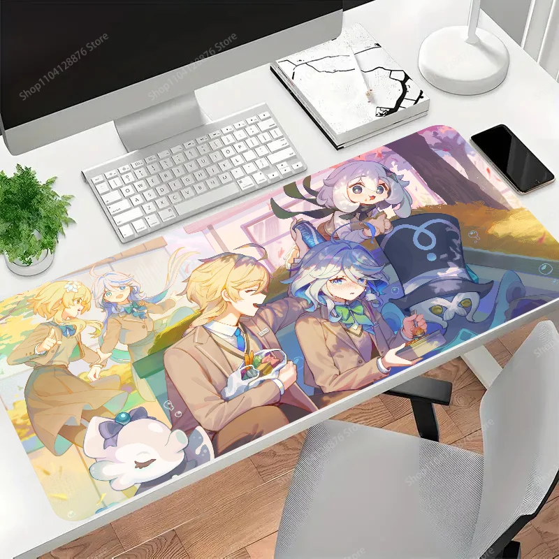 Game Genshin Mousepad Gaming Mouse pad Gamer Pc Accessories Deskmat Keyboard Mat Desk Protector Mause Pads