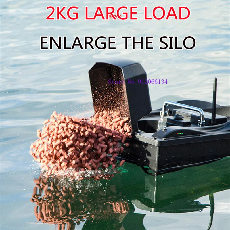 Barco de cebo RC inteligente, resistente al agua, gran potencia, 8 horas de vida útil, crucero de velocidad fija, 2KG, 500M, 5 luces nocturnas, barco de pesca inteligente con Control remoto