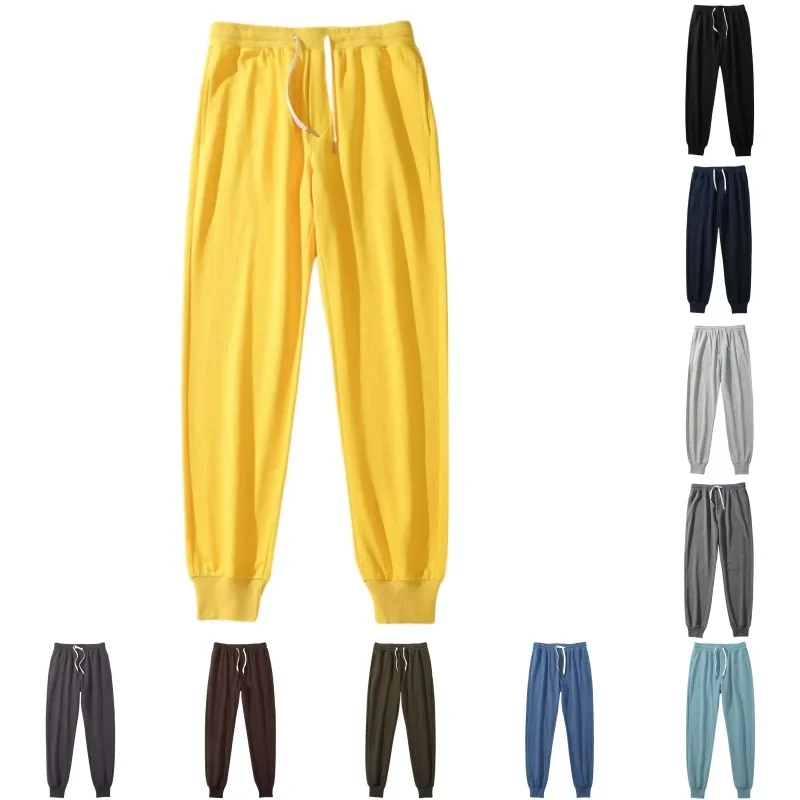 

Pop 2025 Men's Sweatpants Plus Size Large Sportswear Elastic Waist Casual Cotton Track Pants Stretch Trousers Male Black Joggers