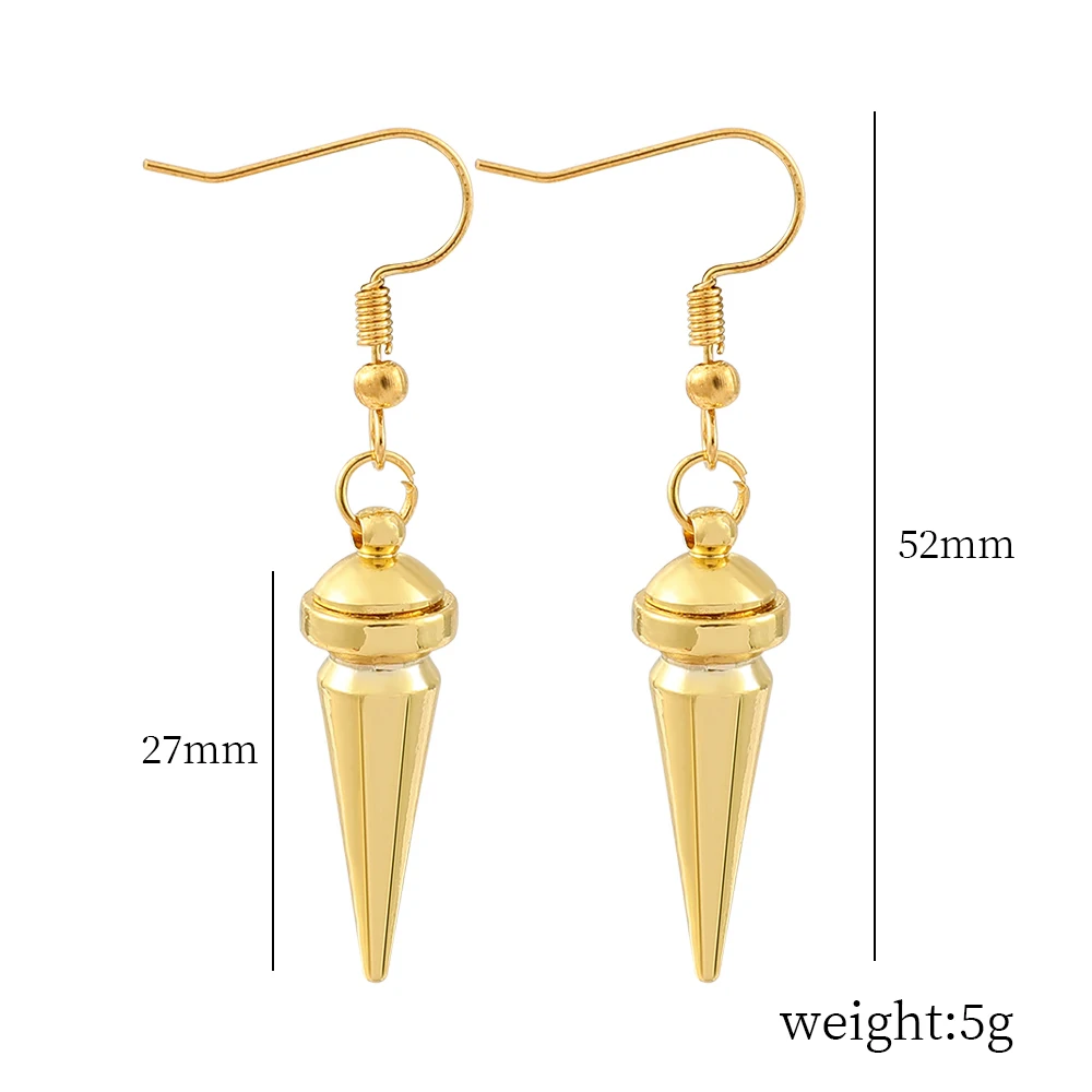 Fashion Anime Golden Color Awl Minimalist Earring Cosplay Jewelry Exquisite Personality Ear Clip Accessory for Women view 6