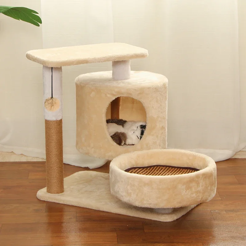 

Cat climbing frame Small cat litter tree Integrated toy scratching board Sisal