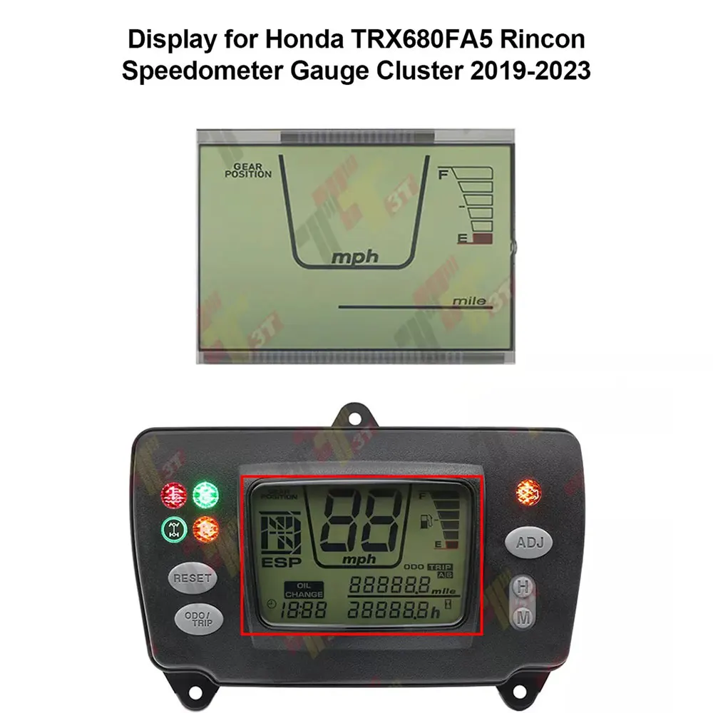 

Display for Honda TRX680FA5 Rincon Speedometer Gauge Cluster (2019-2023)