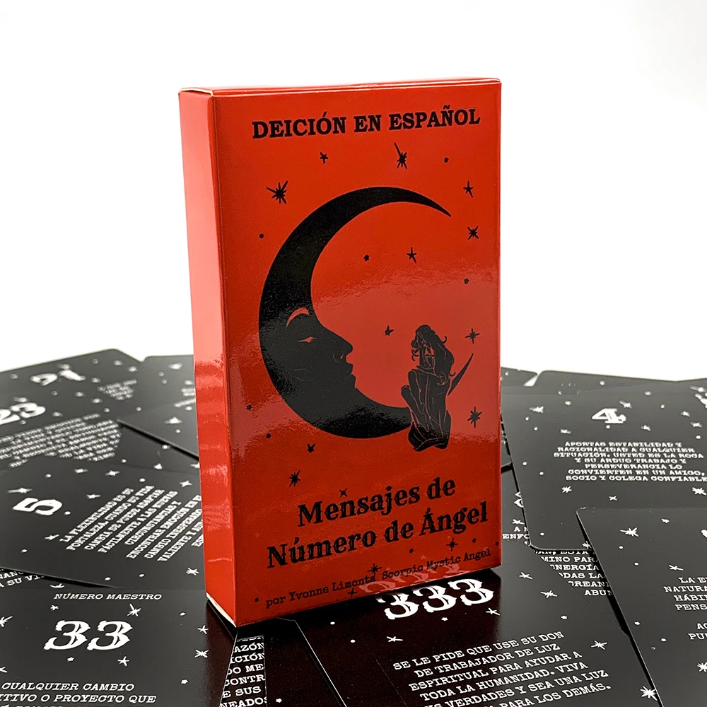 

Or nei En Español, Mensajes De Número De Ángel, 53 шт. Cartas, Números Angelicales Angel Number Messages Oracle Cards