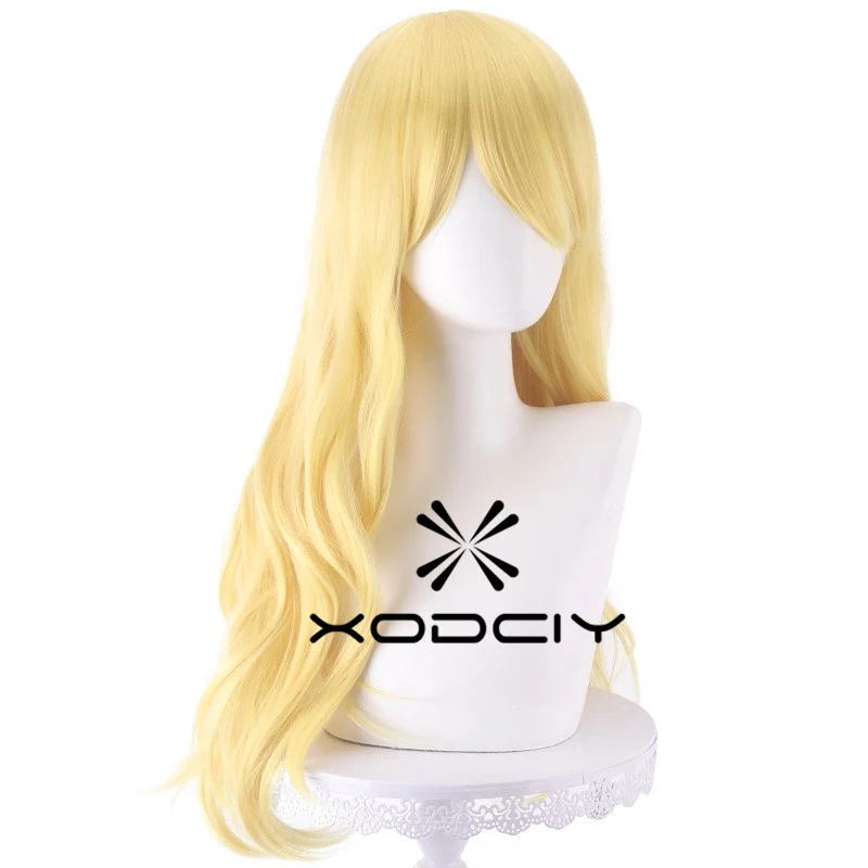 Sharon Holygrail Cosplay Perücke Anime Engagieren Kuss Sharon Licht Goldene Lange Haar 65cm Halloween Karneval Rolle Spielen Party Cos requisiten