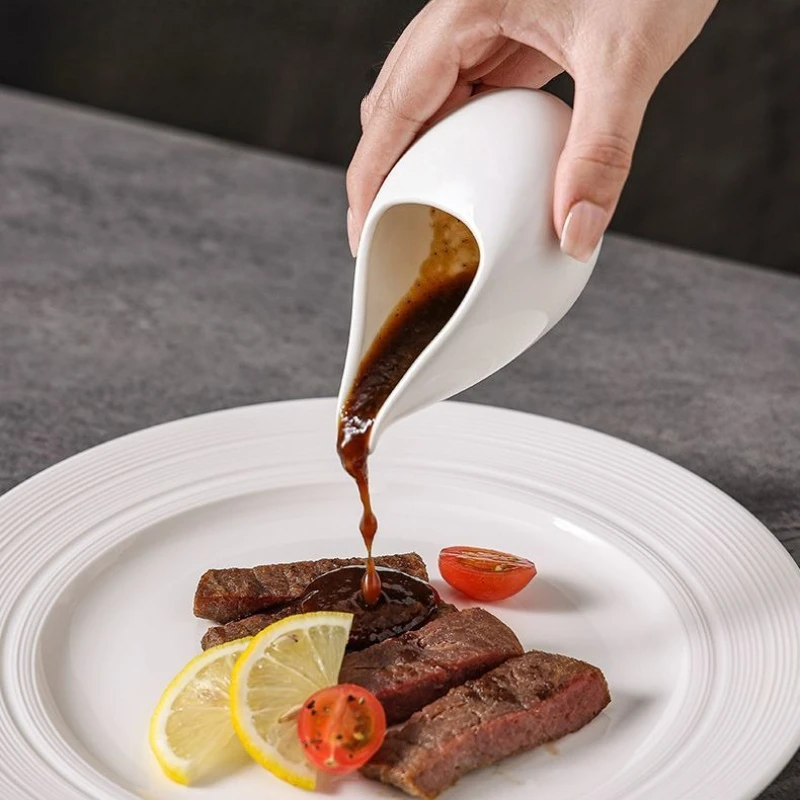 Jarra Pequeña de Acero Inoxidable para Crema de Leche con Boquilla, Accesorios para Cafetería, para el Hogar, Café Latte Art, para Verter Salsas