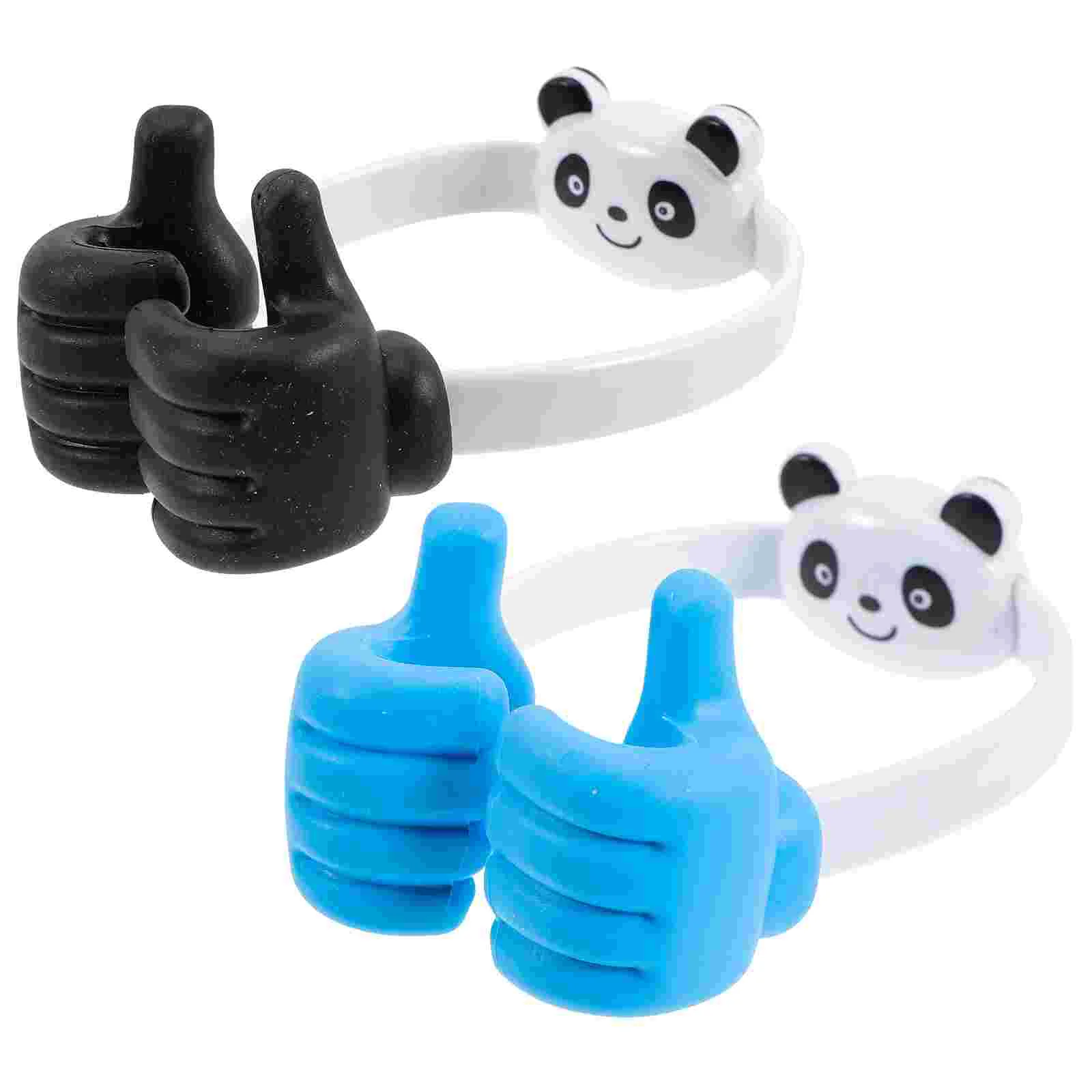 2 Pcs Household Office Cell Phone Stand Kids Novelty Racks Hand Shape Holders