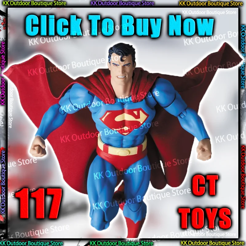 Novidade Quente: Brinquedos CT Superman Mafex 117, Figura de Ação do Super-Homem, Versão Batman Hush, Modelo de Estátua para Presentes e Brinquedos Infantis