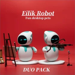 Eilik Robot de juguete electrónico para niños, Máquina Inteligente, combinación azul y rosa, juego divertido para mascotas de escritorio