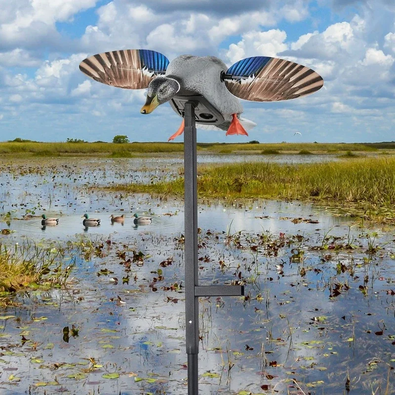 Outdoor duck hunting stand outdoor extension pole for hunting rotating hunting lures