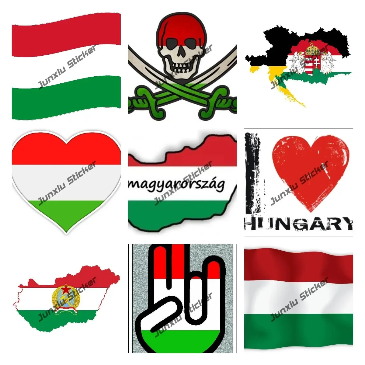 

CAR Bumper Sticker Magyarország Hungary Decal Car Styling Car Sticker Austria Hungary Flag Emblem Waterproof Car Accessories