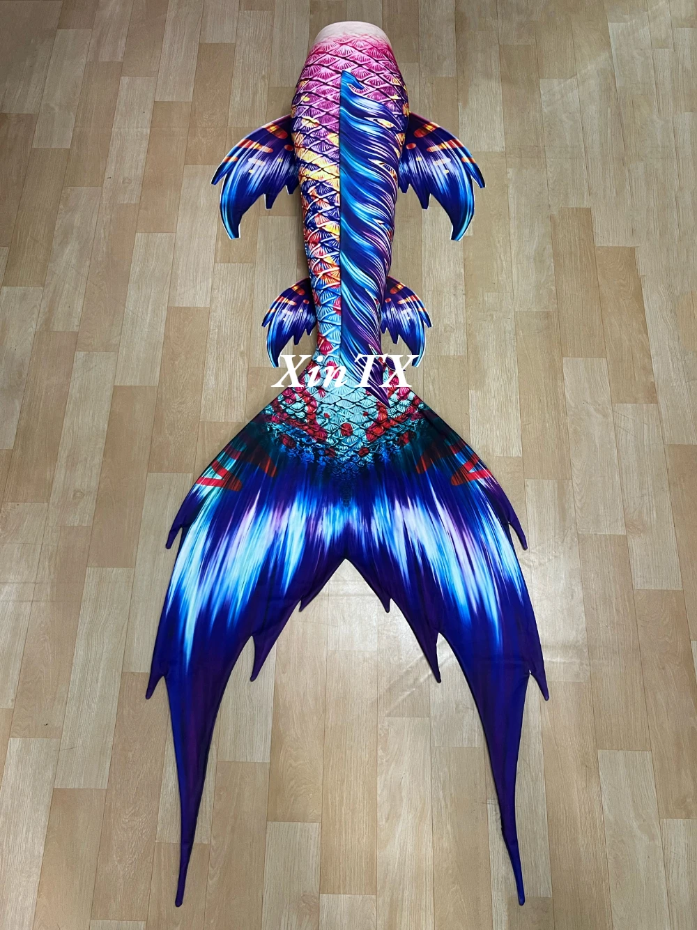 Women Mermaid Tail Adult Big Tail Swimsuit Bra Fantasy Yarn Mastodon Oceanarium Performance Stretch Fabrics Cosplay Customized