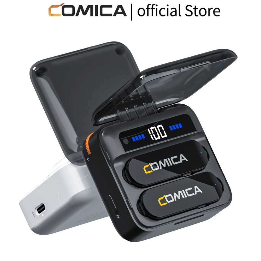 

Беспроводной петличный микрофон COMICA Vimo S для iPhone и Android с шумоподавлением для YouTube, TikTok, видеоблогинга и подкастов