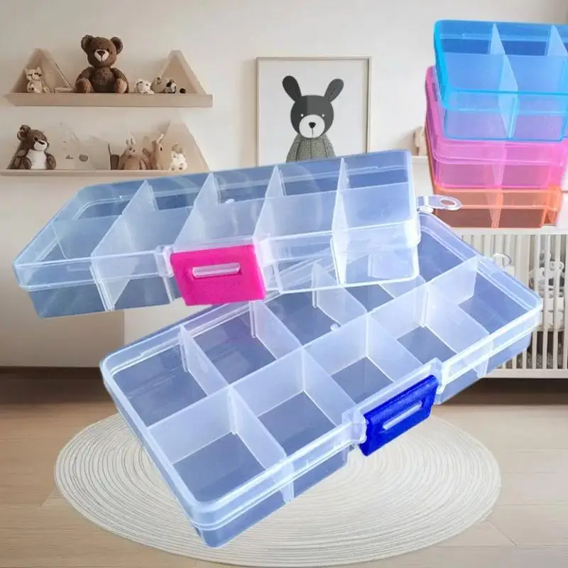Practical Compartment Plastic Storage Box for Jewelry