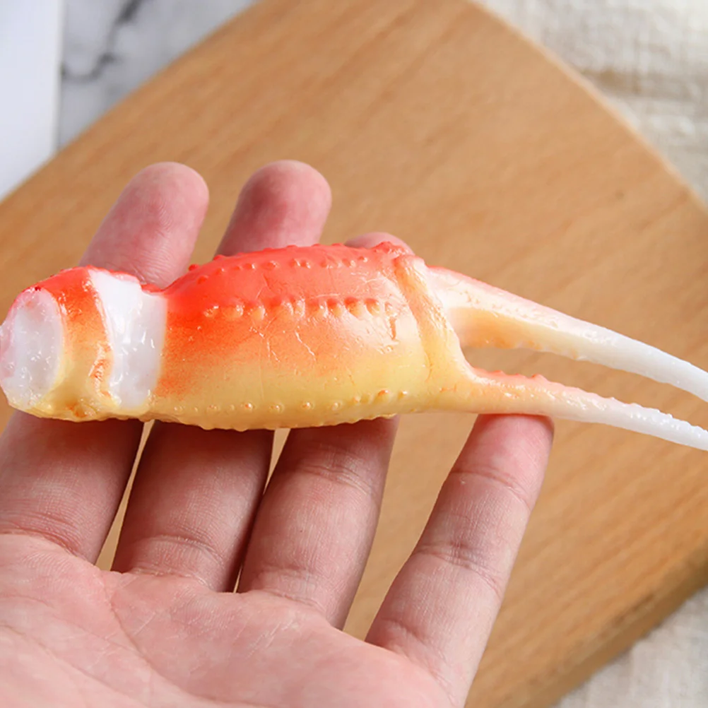 

3 Pcs Toy Shrimp Model Banquet Toys Artificial Food Prop Pvc Fake Small Crab Claw Statues