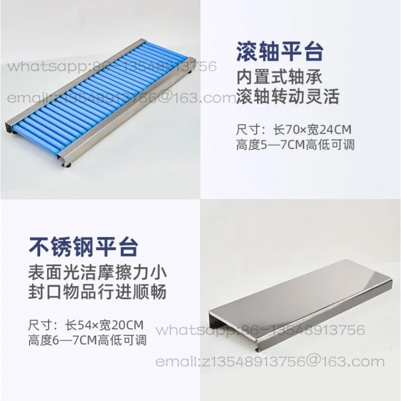 Sealing Machine Roller Platform Conveyor Belt Supply Room Dental Instrument Packaging Transmission Table Workbench