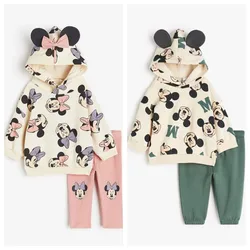 Felpa con cappuccio per bambini Set abbigliamento per bambini abbigliamento per neonati topolino maglioni Casual con cappuccio felpa con cappuccio + pantaloni 2 pz/set