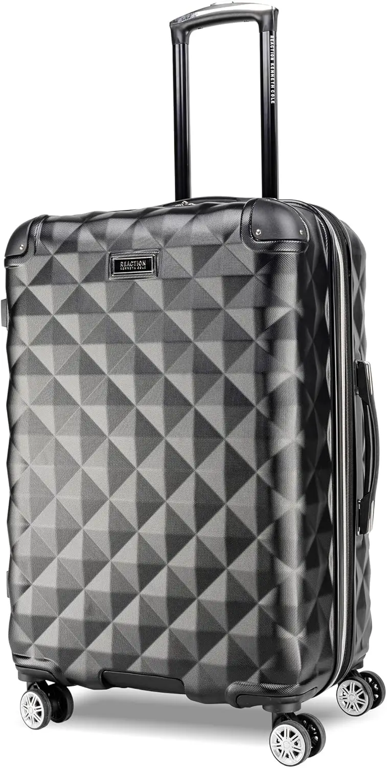 

Lightweight Expandable 8-Wheel Spinner Travel Luggage, Black, 24-Inch Checked Suitcase for Easy Mobility