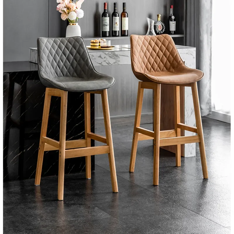 

Simple Creative Dining Chair-High Resilience Sponge Furniture with Comfort Backrest Multi-Color Bar Chair for Home