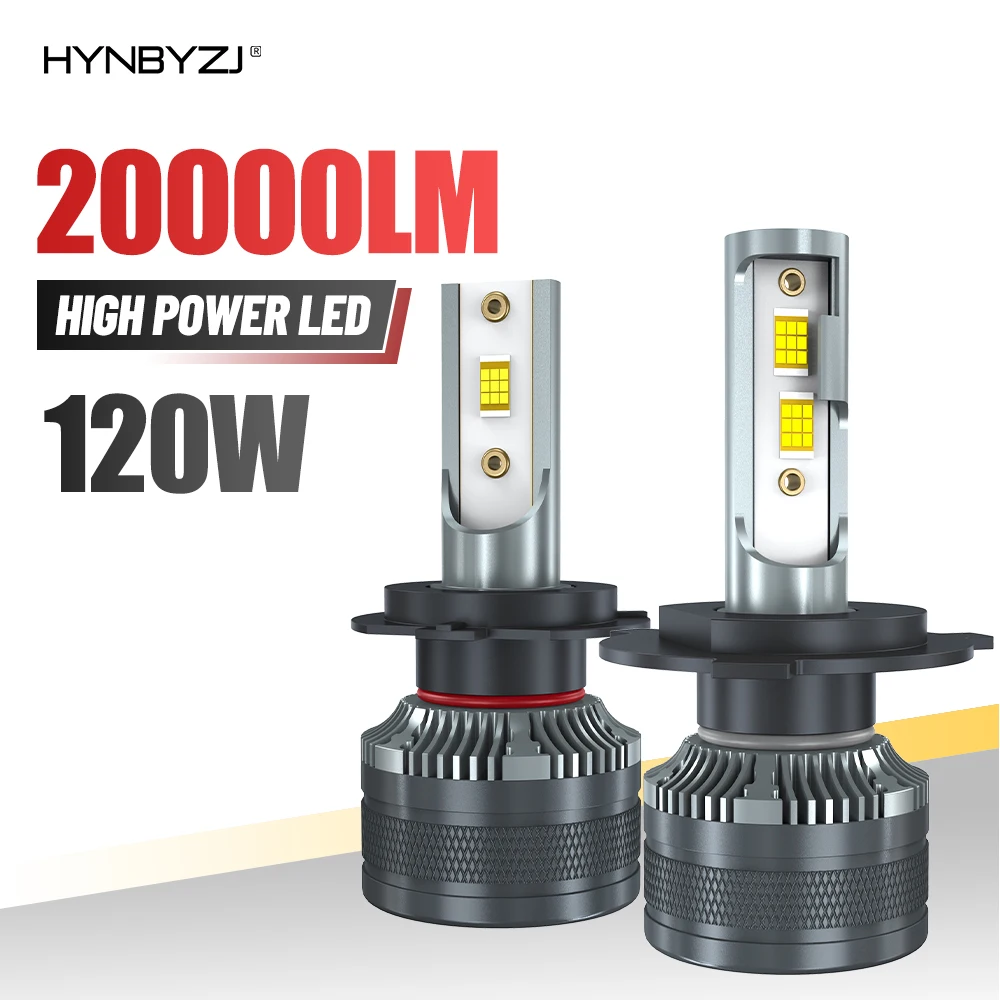 

HYNBYZJ 20000LM 120W 3570 CSP chip 6000K Car LED Headlight h4 h7 h1 h8 h9 h11 LED Car Light 9005 9006 9007 9008 h13 Auto bulbs