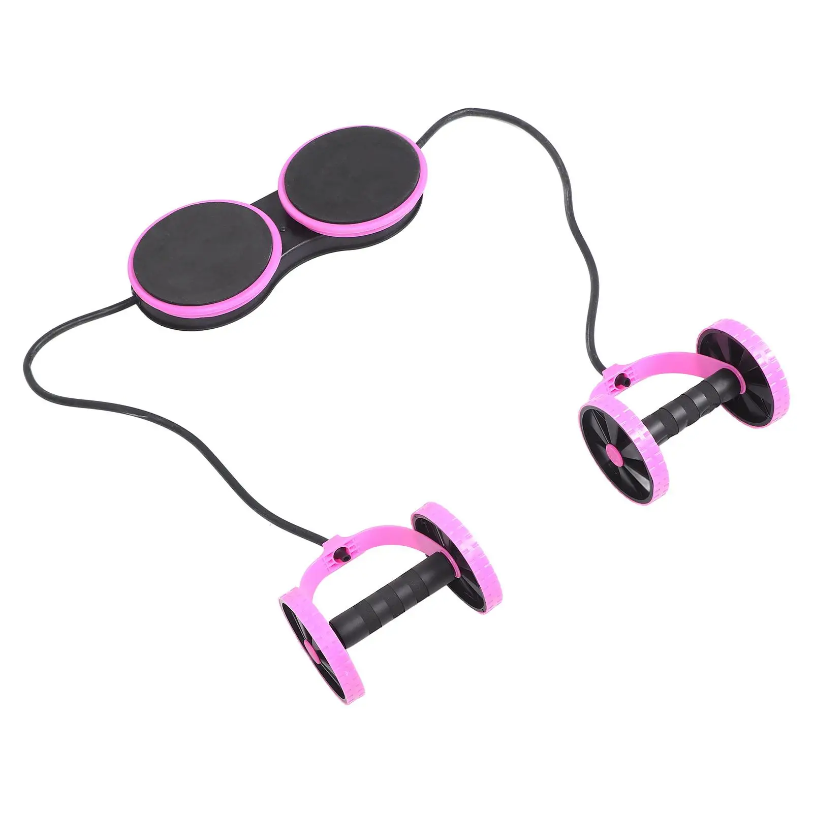 

Abdominal Trainer Wheel Detachable Pulling Rope Resistance Tool Leg Exercise Waist Fitness Equipment Home Office Outdoor Use Six
