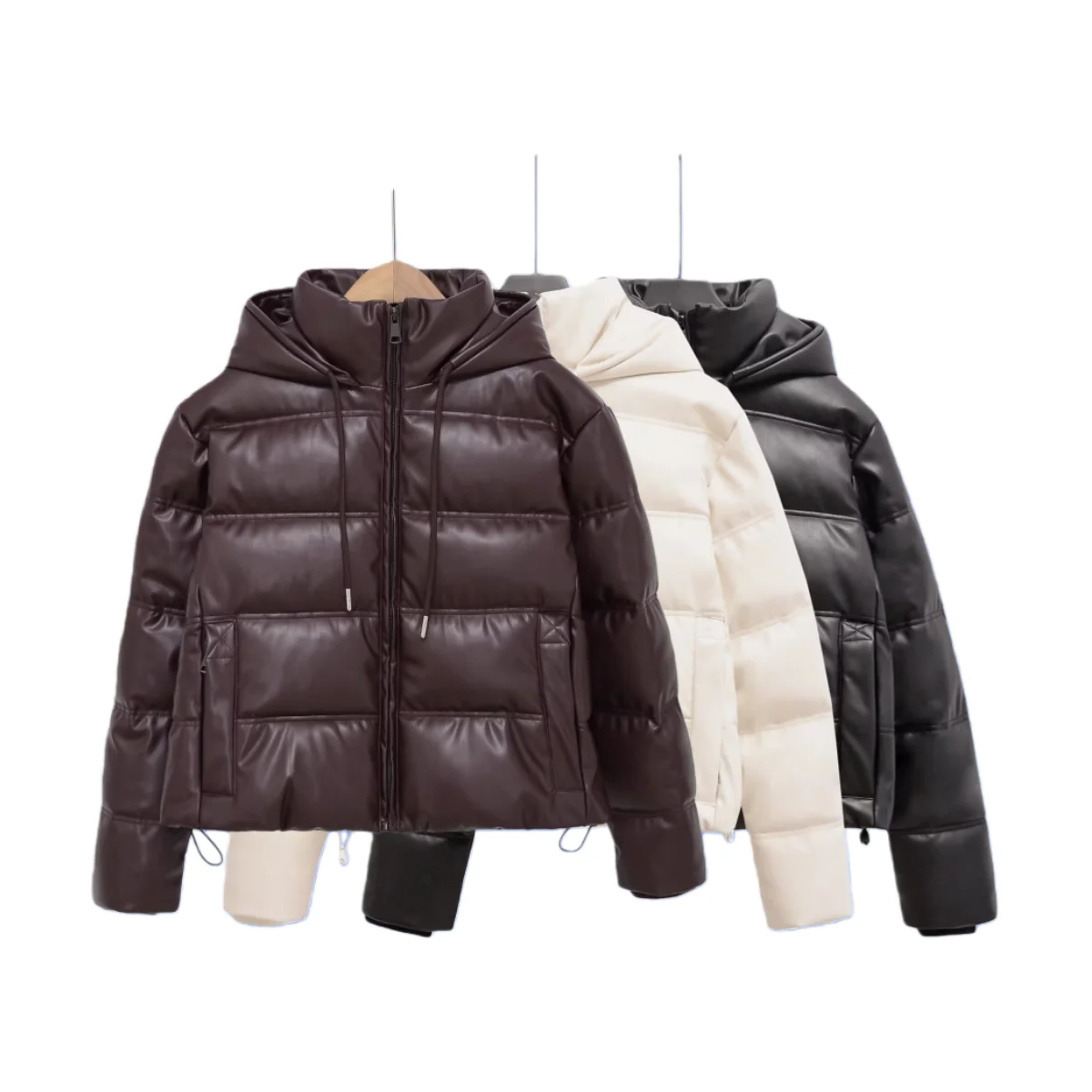 

2025 Winter New Women's Casual Fashionable Simple Versatile Loose Thick Warm Hooded Cotton-padded Jacket