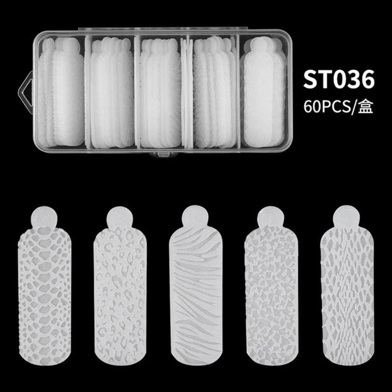 

L8RD 60Pcs Double Forms Touch Silicone Molds Forms for Creating Relief Design on Reusable Decals Tools